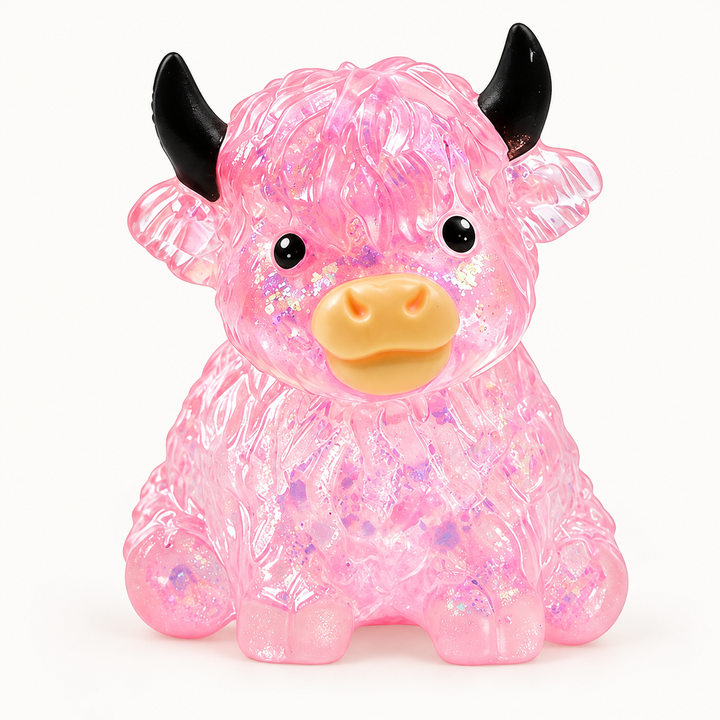Glitter Highland Cow Squishy